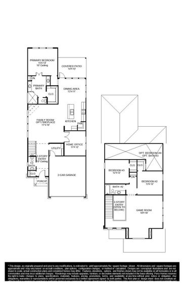 2D floor plan layout of this home in Candela, Richmond, TX (Image 2).