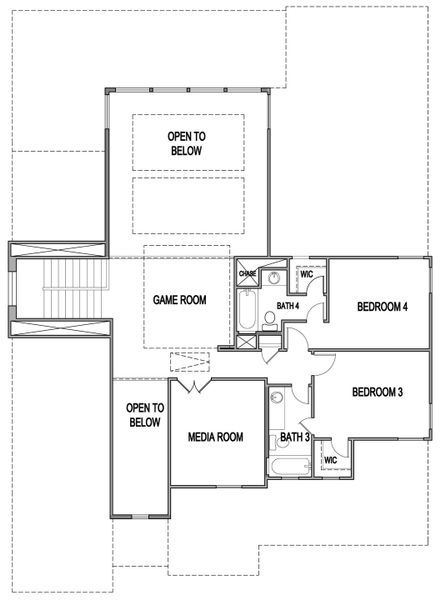 2D floor plan layout of this home in Blackhawk, Pflugerville, TX (Image 6).