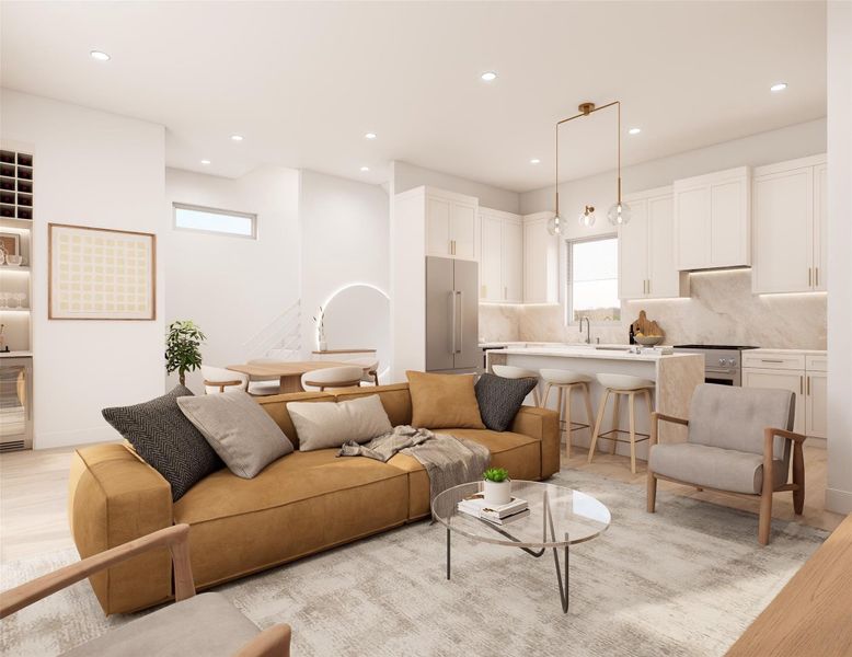 Furnished interior view inside a new home in , Houston (Image 9).