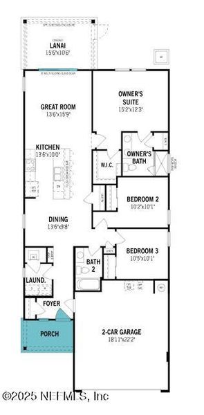 2D floor plan layout of this home in Sandridge Hills, Green Cove Springs, FL (Image 2). 2D floor plan layout of this home in Sandridge Hills, Green Cove Springs, FL (Image 2).