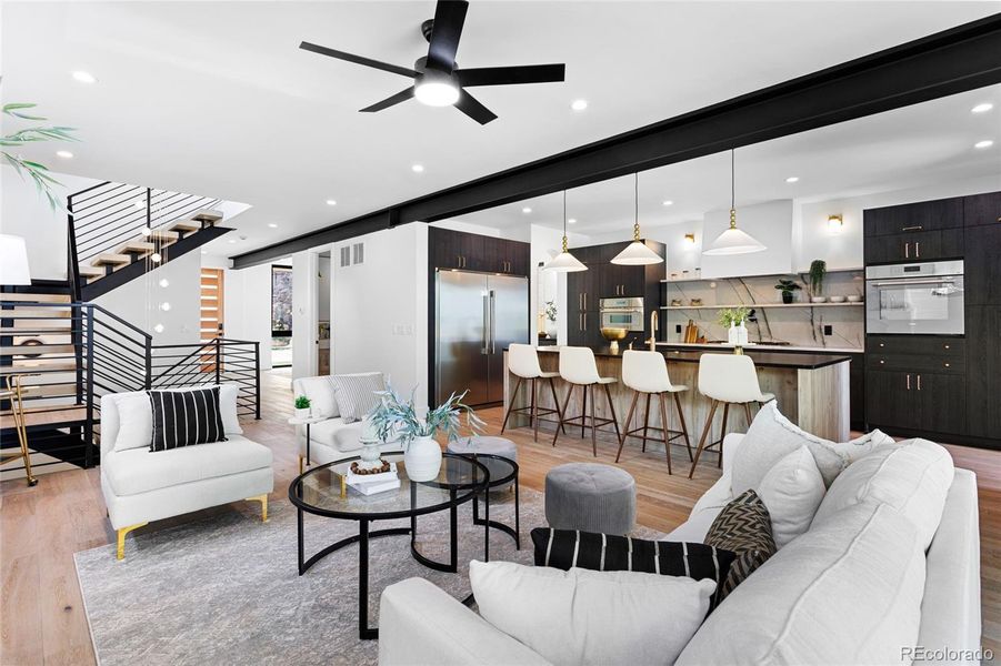 Furnished interior view inside a new home in , Denver (Image 6).