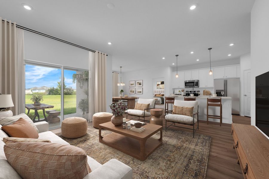 Family Room and Kitchen Family Room and Kitchen