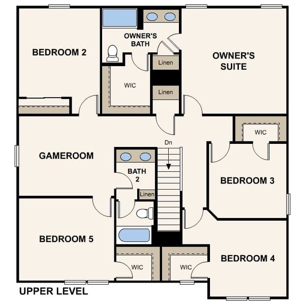 2D floor plan layout for the Ocotillo by Century Complete in Coolidge Gateway Manor, Coolidge, AZ (Image 4).