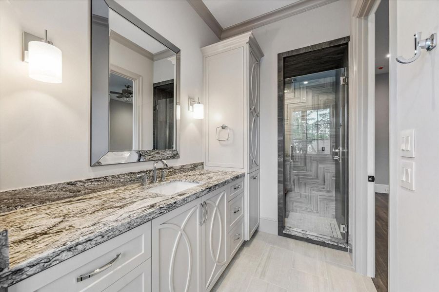 Furnished interior view inside a new home in , Bunker Hill Village (Image 32).