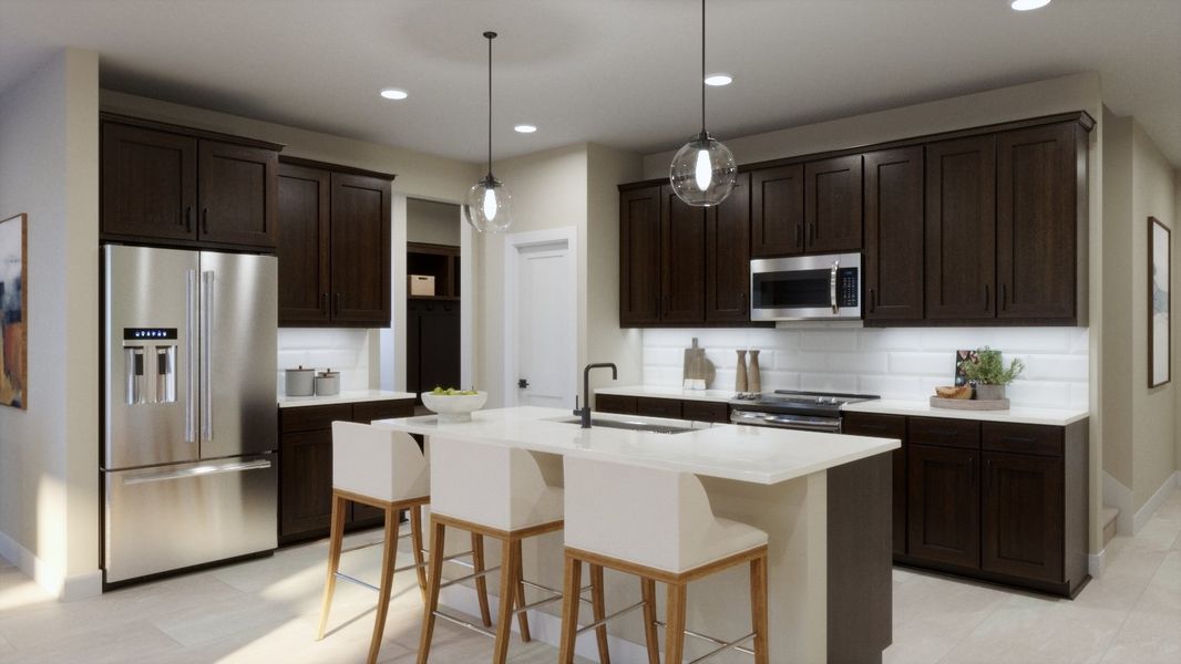 Furnished interior view inside a new home in Parkton Square, Kyle (Image 3).