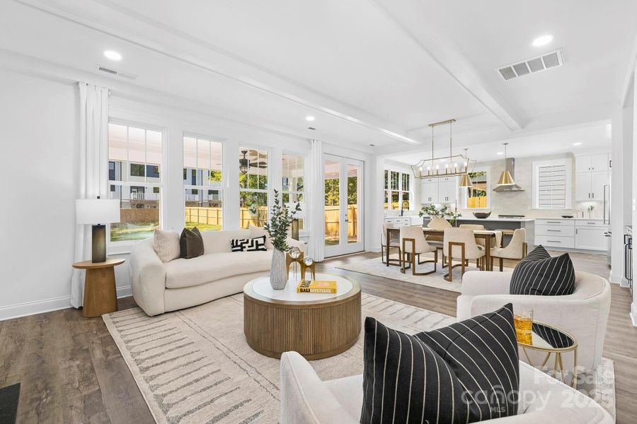 Furnished interior view inside a new home in , Charlotte (Image 17). Furnished interior view inside a new home in , Charlotte (Image 17).