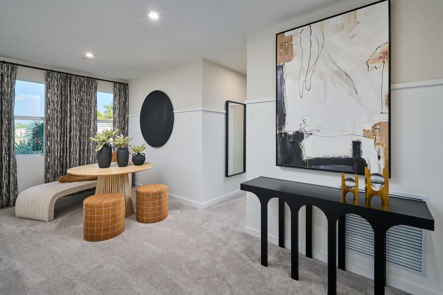 Furnished interior view inside a new home in Forest – Townhomes, Lake Worth (Image 6). Furnished interior view inside a new home in Forest – Townhomes, Lake Worth (Image 6).