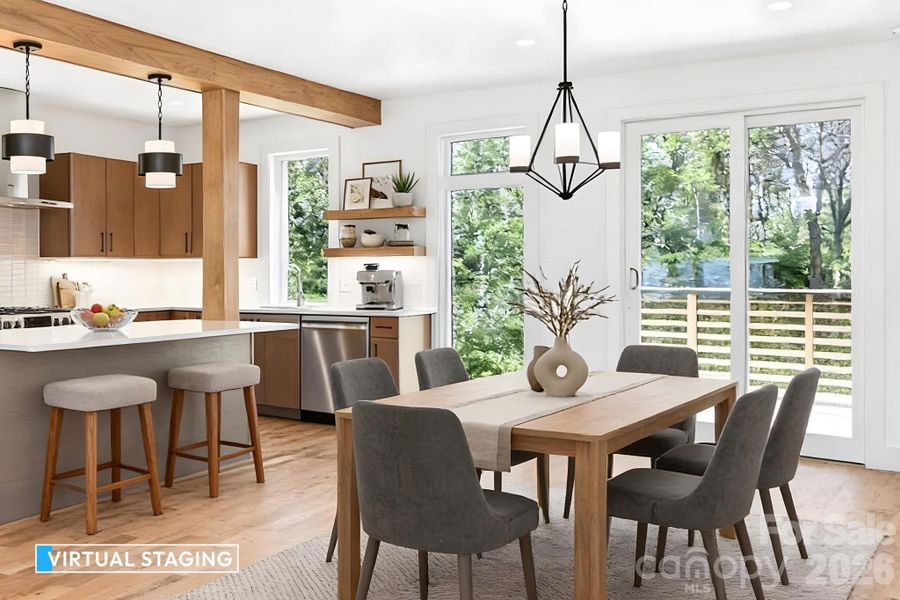 Virtually Staged Dining Area