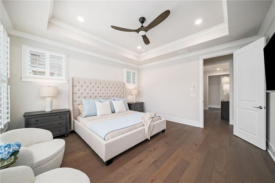 Furnished interior view inside a new home in Manning on the Square, Alpharetta (Image 28).