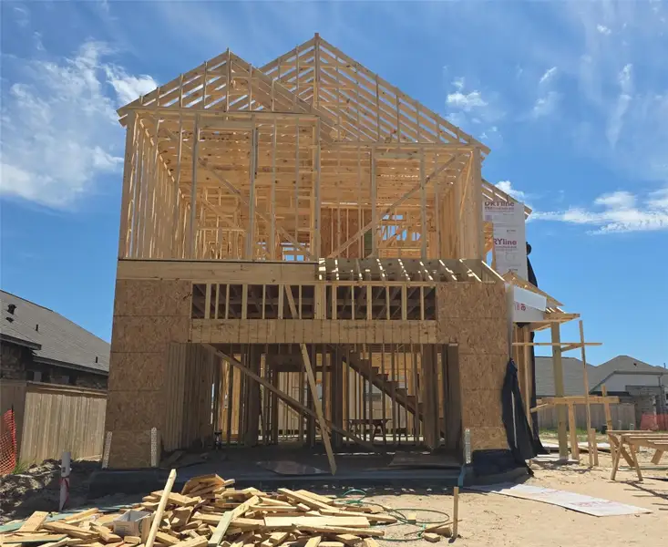 In-progress construction of a new home in Creekland Village at Bridgeland, Cypress, TX (Image 4).