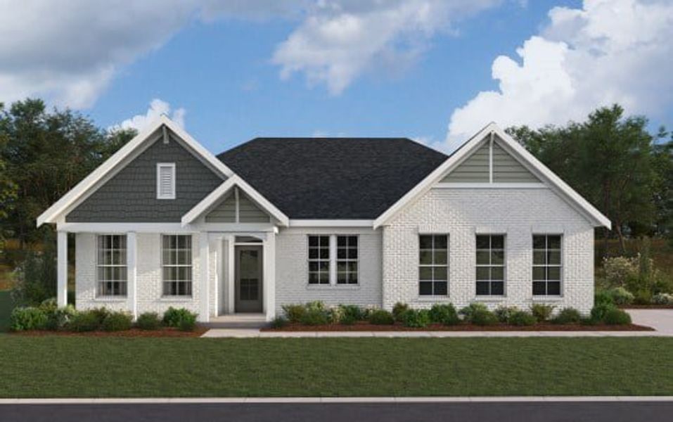 Representative exterior photo of a completed home built from the Emmett by Fischer Homes in Stonehaven, Hoschton, GA (Image 12).
