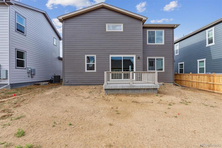 Exterior details and patio area of a home in Floret Collection at Parkdale Commons, Lafayette (Image 2).