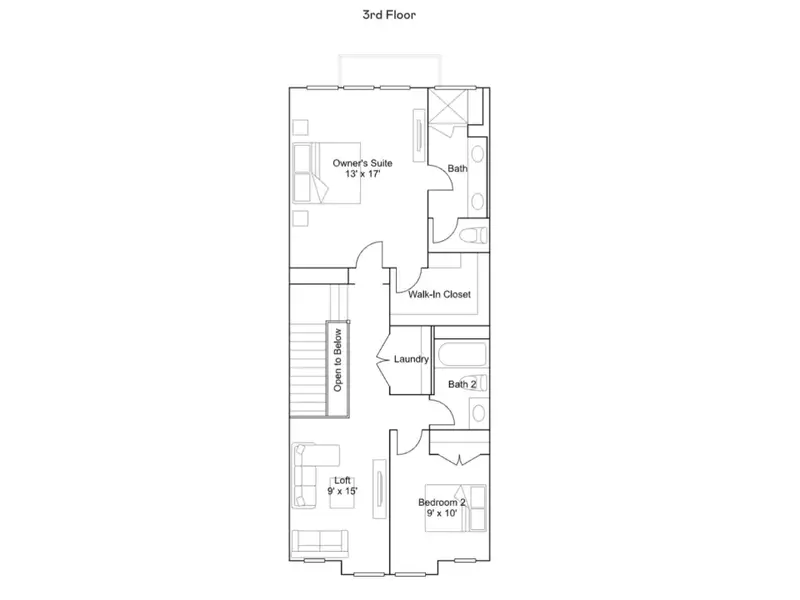 2D floor plan layout of this home in , Mooresville, NC (Image 5).