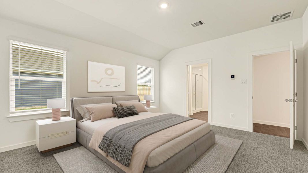 Furnished interior view inside a new home in August Trails, Needville (Image 9).