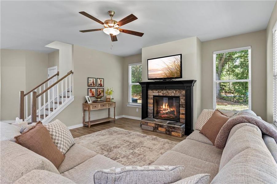 Furnished interior view inside a new home in Crossing Creeks, Monroe (Image 45). Furnished interior view inside a new home in Crossing Creeks, Monroe (Image 45).