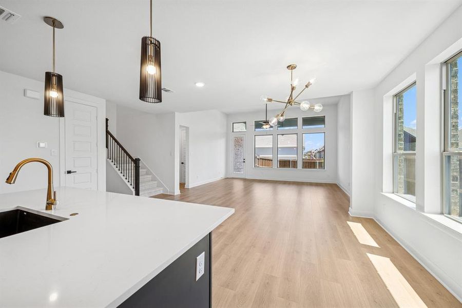 Furnished interior view inside a new home in Karis - Village Series, Crowley (Image 5). Furnished interior view inside a new home in Karis - Village Series, Crowley (Image 5).