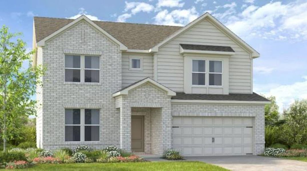 Front exterior of a new home in Windance Lake, Loganville, GA, highlighting curb appeal (Image 15). Front exterior of a new home in Windance Lake, Loganville, GA, highlighting curb appeal (Image 15).