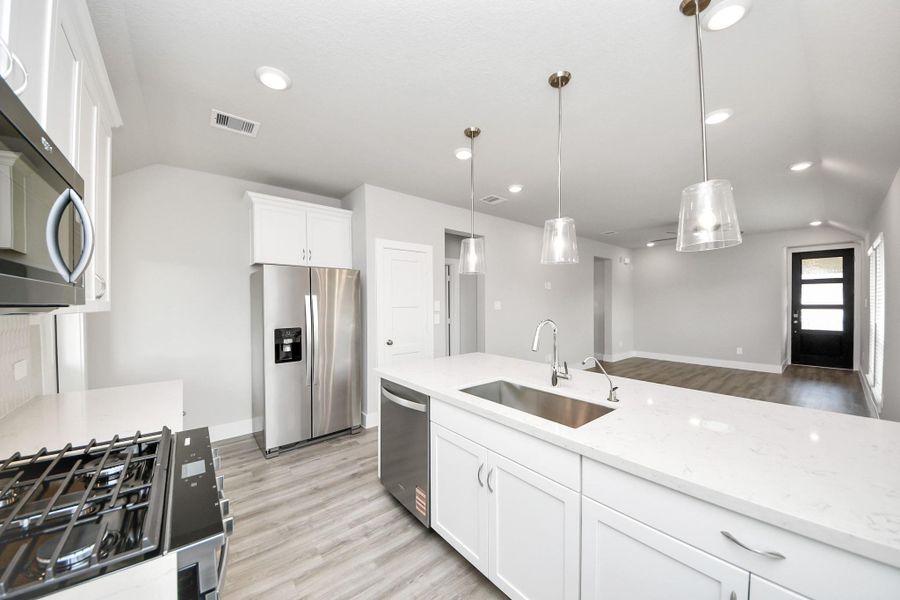 Furnished interior view inside a new home in Laurel Landing: Founders Collection, Alvin (Image 10).