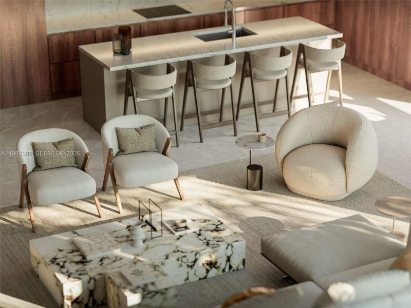 Furnished interior view inside a new home in , Miami (Image 8).