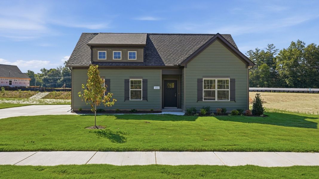 Front exterior of a new home in Stillwater, Tullahoma, TN, highlighting curb appeal (Image 1). Front exterior of a new home in Stillwater, Tullahoma, TN, highlighting curb appeal (Image 1).