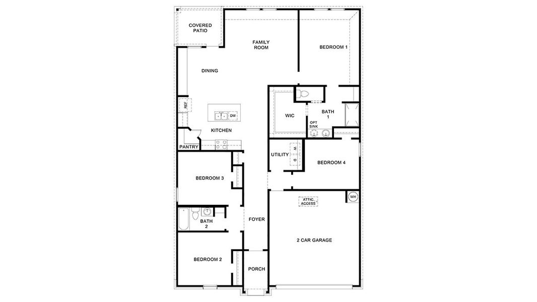 2D floor plan layout for the The Irvine by D.R. Horton in Brookstone Creek, San Antonio, TX (Image 3). 2D floor plan layout for the The Irvine by D.R. Horton in Brookstone Creek, San Antonio, TX (Image 3).