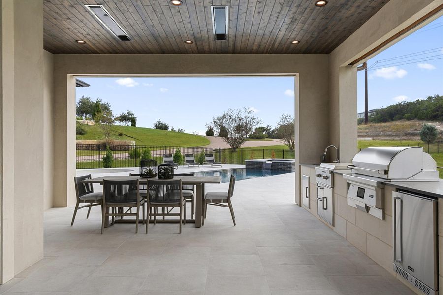 Exterior details and patio area of a home in , Austin (Image 4). Exterior details and patio area of a home in , Austin (Image 4).