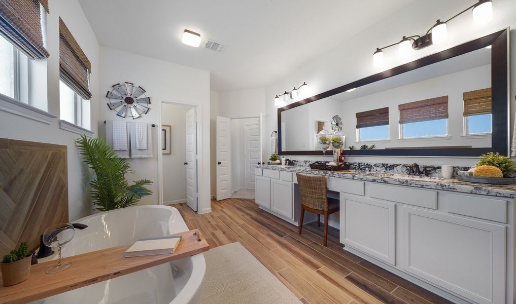 Owner's luxury bath with dual sinks