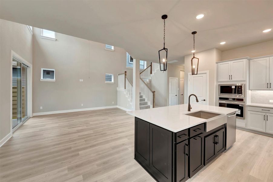 Furnished interior view inside a new home in Pomona 40' Homesites, Manvel (Image 3). Furnished interior view inside a new home in Pomona 40' Homesites, Manvel (Image 3).