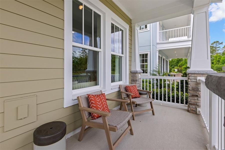 Exterior details and patio area of a home in Celebration - Island Village, Celebration (Image 3). Exterior details and patio area of a home in Celebration - Island Village, Celebration (Image 3).