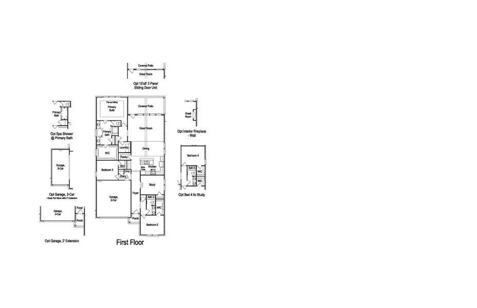 2D floor plan layout of this home in Easton Park, Austin, TX (Image 2). 2D floor plan layout of this home in Easton Park, Austin, TX (Image 2).