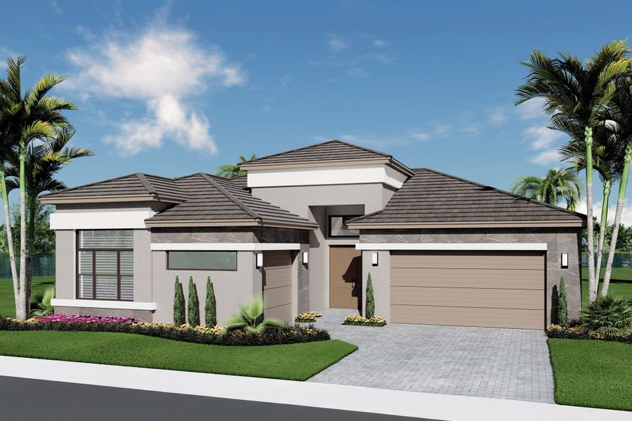 Front exterior of a home in the Valencia Del Mar community, located in Boynton Beach, FL (Image 26).