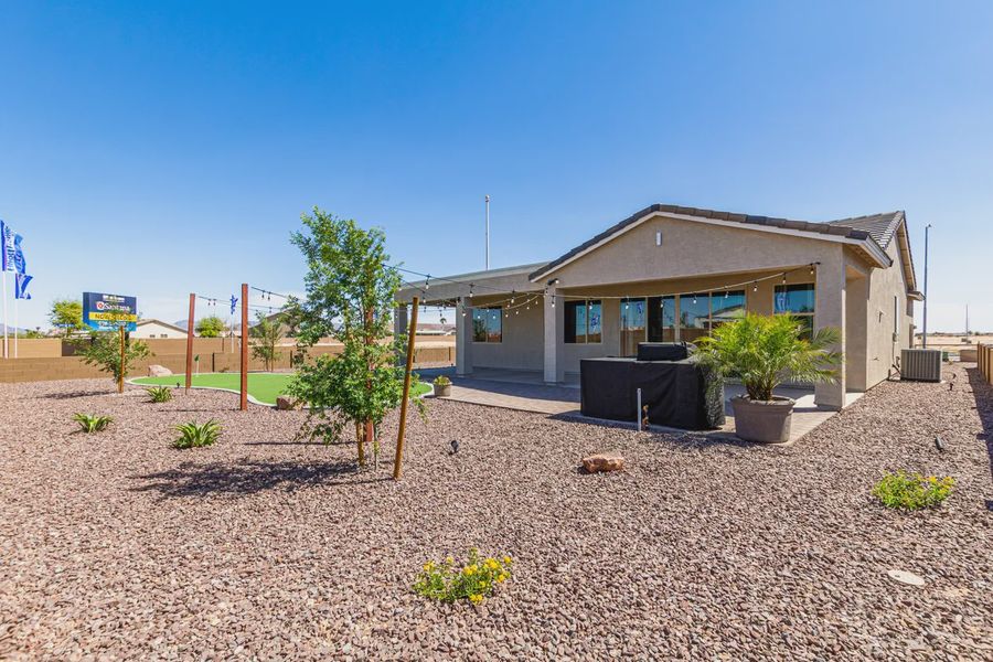 Representative exterior details of a home built from the 1603 by Elliott Homes in Acacia at Santana, Yuma (Image 3).
