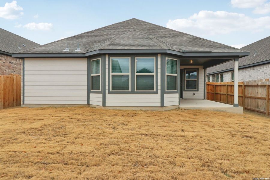 Exterior details and patio area of a home in Kallison Ranch, San Antonio (Image 26).