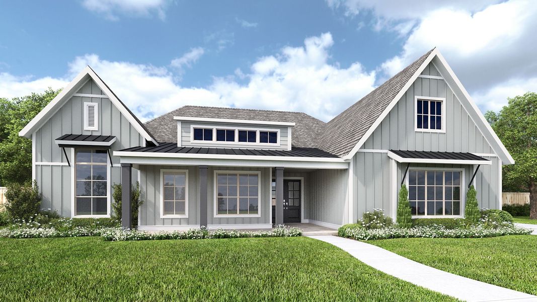 Representative exterior photo of a completed home built from the 3068A by Perry Homes in Thornebrook 1 Acre, Bulverde, TX (Image 4). Representative exterior photo of a completed home built from the 3068A by Perry Homes in Thornebrook 1 Acre, Bulverde, TX (Image 4).