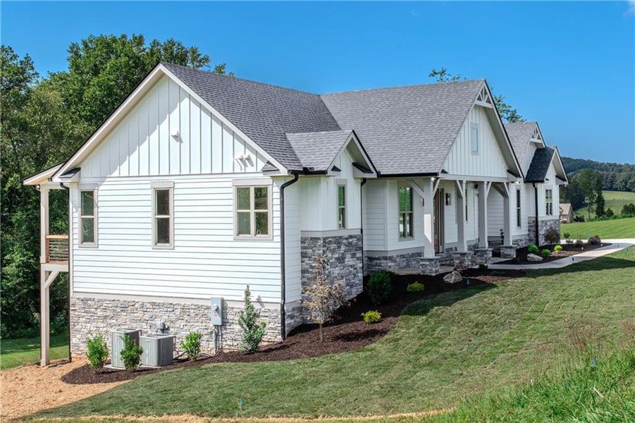 Front exterior of a new home in , Blairsville, GA, highlighting curb appeal (Image 27).