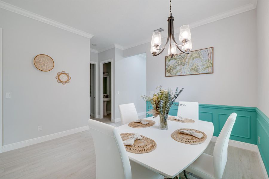 Furnished interior view inside a new home in , Vero Beach (Image 8). Furnished interior view inside a new home in , Vero Beach (Image 8).