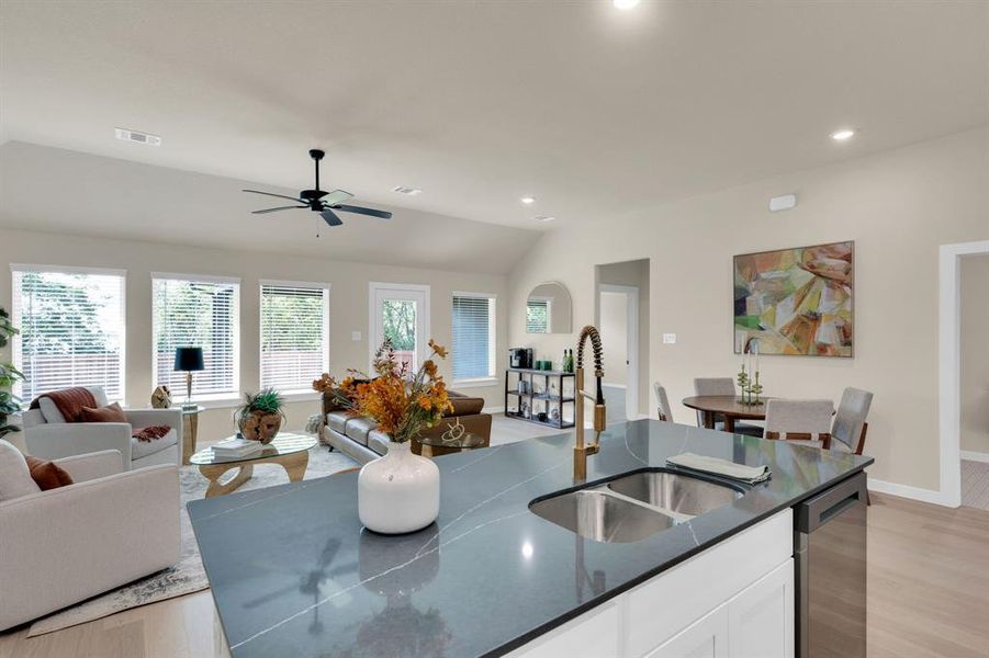 Furnished interior view inside a new home in Hadley Farms, Godley (Image 11). Furnished interior view inside a new home in Hadley Farms, Godley (Image 11).