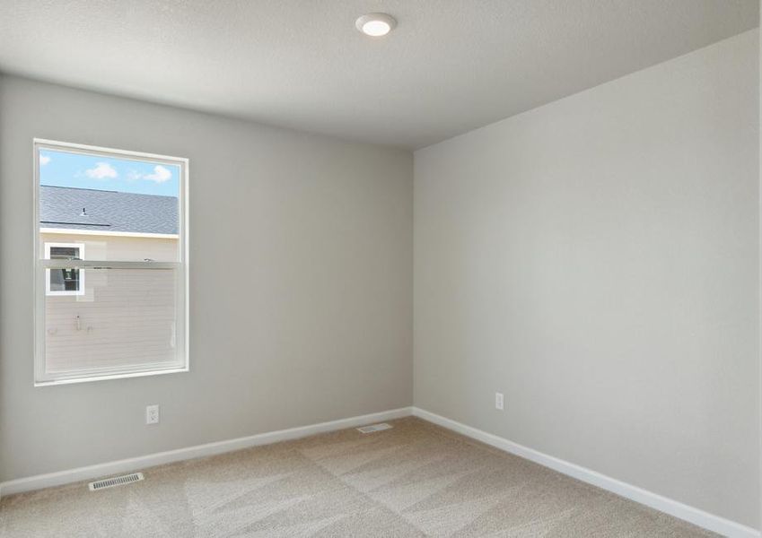 The secondary bedrooms in the Platte are a great space for children's bedrooms or as guest rooms.