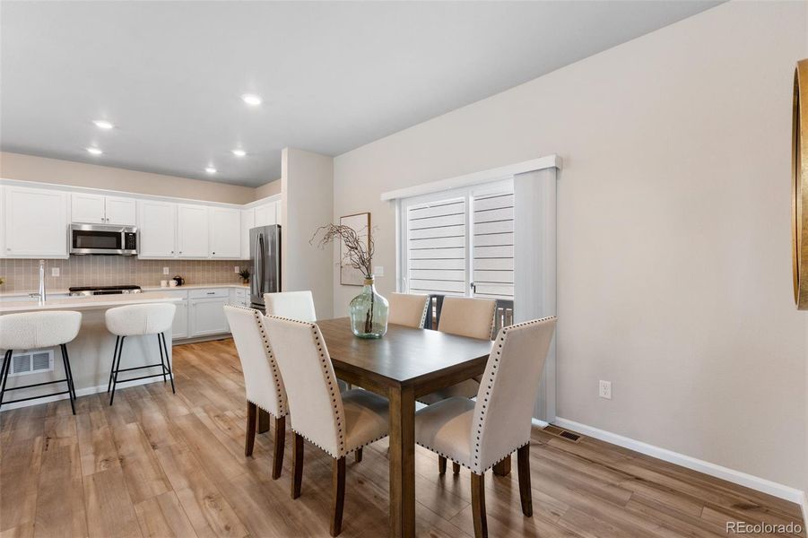 Furnished interior view inside a new home in Woodrose at Painted Prairie, Aurora (Image 12). Furnished interior view inside a new home in Woodrose at Painted Prairie, Aurora (Image 12).