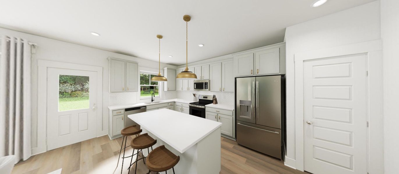 Representative furnished interior of a home built from the Happy by Garman Homes in Golden Gate, High Point (Image 7).