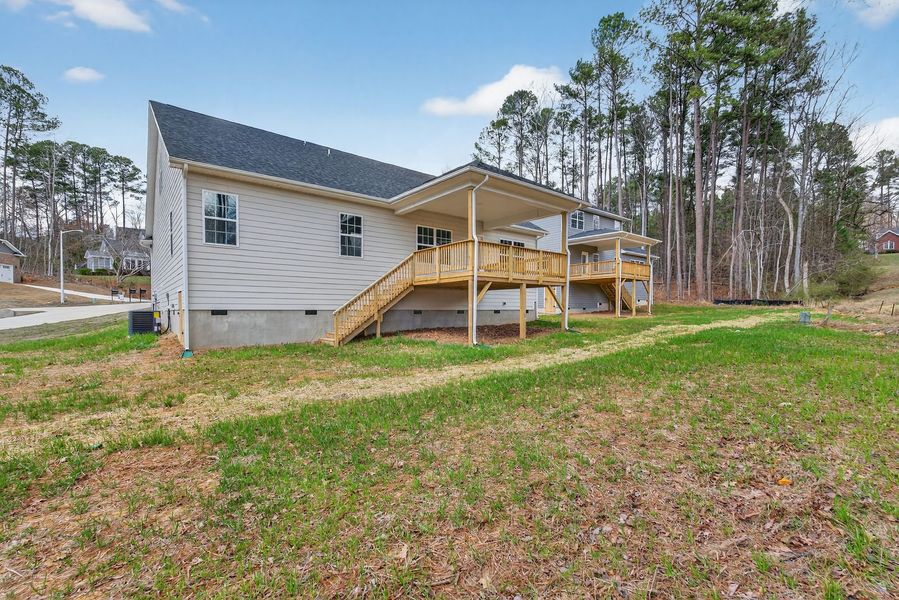 Exterior details and patio area of a home in Crystal Village, Albemarle (Image 3).