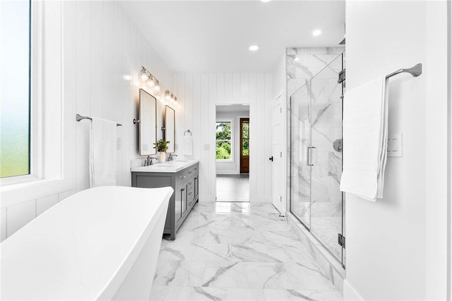 Furnished interior view inside a new home in , Canton (Image 38).