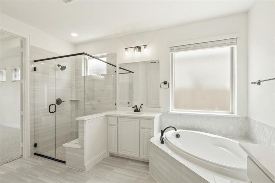 Furnished interior view inside a new home in Wildflower Ranch 60-65, Justin (Image 10). Furnished interior view inside a new home in Wildflower Ranch 60-65, Justin (Image 10).