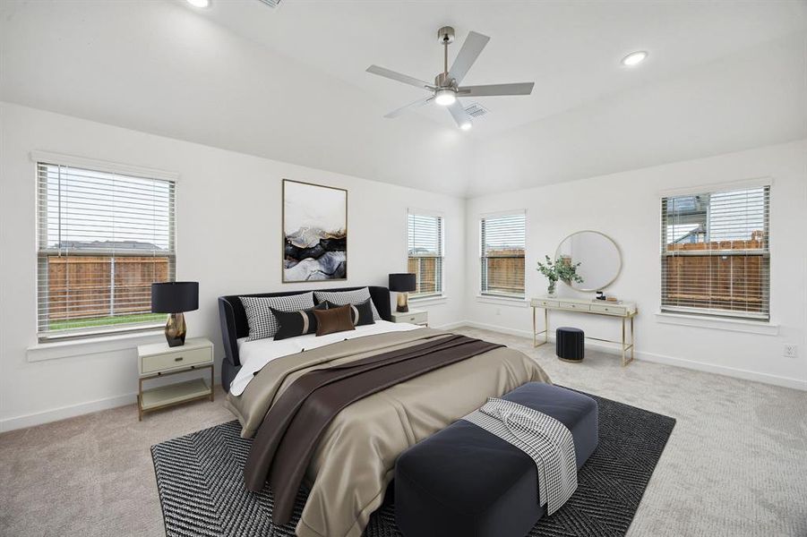Primary Suite in the Gilmour II home plan by Trophy Signature Homes – REPRESENTATIVE PHOTO