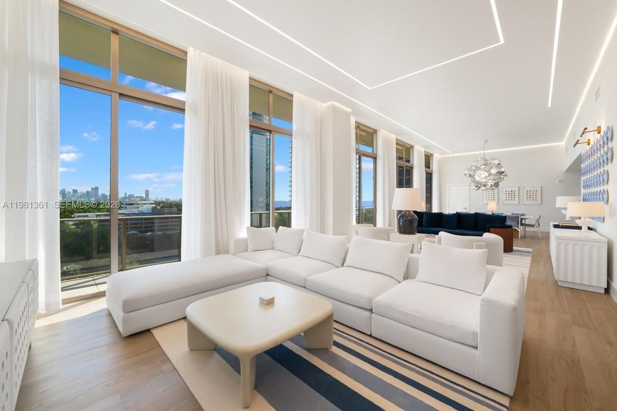 Furnished interior view inside a new home in , Miami (Image 47).