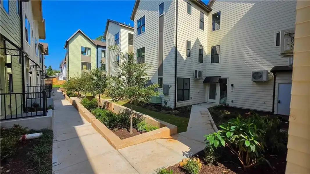 Exterior details and patio area of a home in , Atlanta (Image 3). Exterior details and patio area of a home in , Atlanta (Image 3).