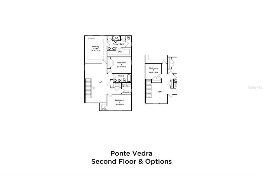 2D floor plan layout of this home in Grasslands West, Lakeland, FL (Image 6).