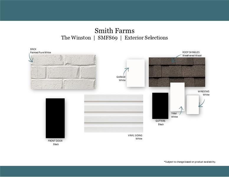 Sample of building materials used in homes in Smith Farms, Murfreesboro (Image 39). Sample of building materials used in homes in Smith Farms, Murfreesboro (Image 39).