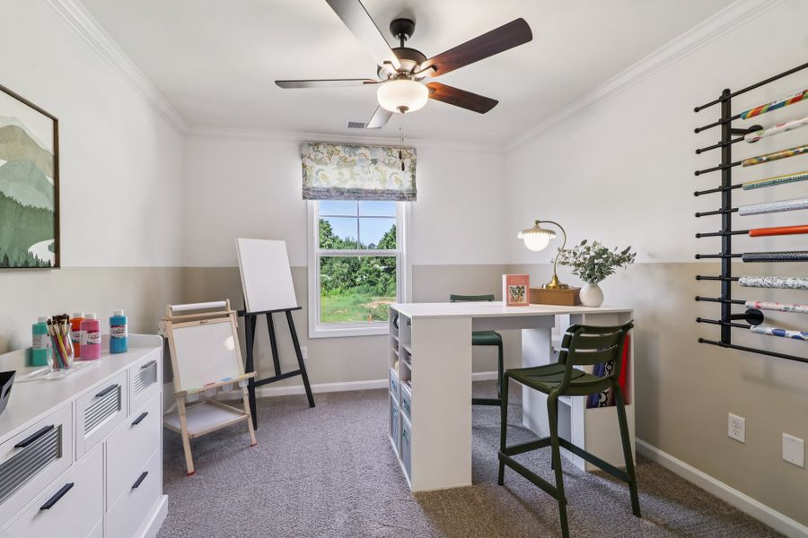 Representative furnished interior of a home built from the Briarwood II by Great Southern Homes in Bickley Station, Irmo (Image 34).