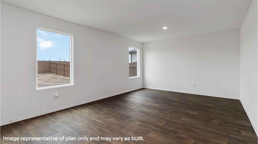 Representative unfurnished interior of a home built from the DAVIS by D.R. Horton in Canterra Creek 45' and 50' Homesites, Iowa Colony (Image 10). Representative unfurnished interior of a home built from the DAVIS by D.R. Horton in Canterra Creek 45' and 50' Homesites, Iowa Colony (Image 10).